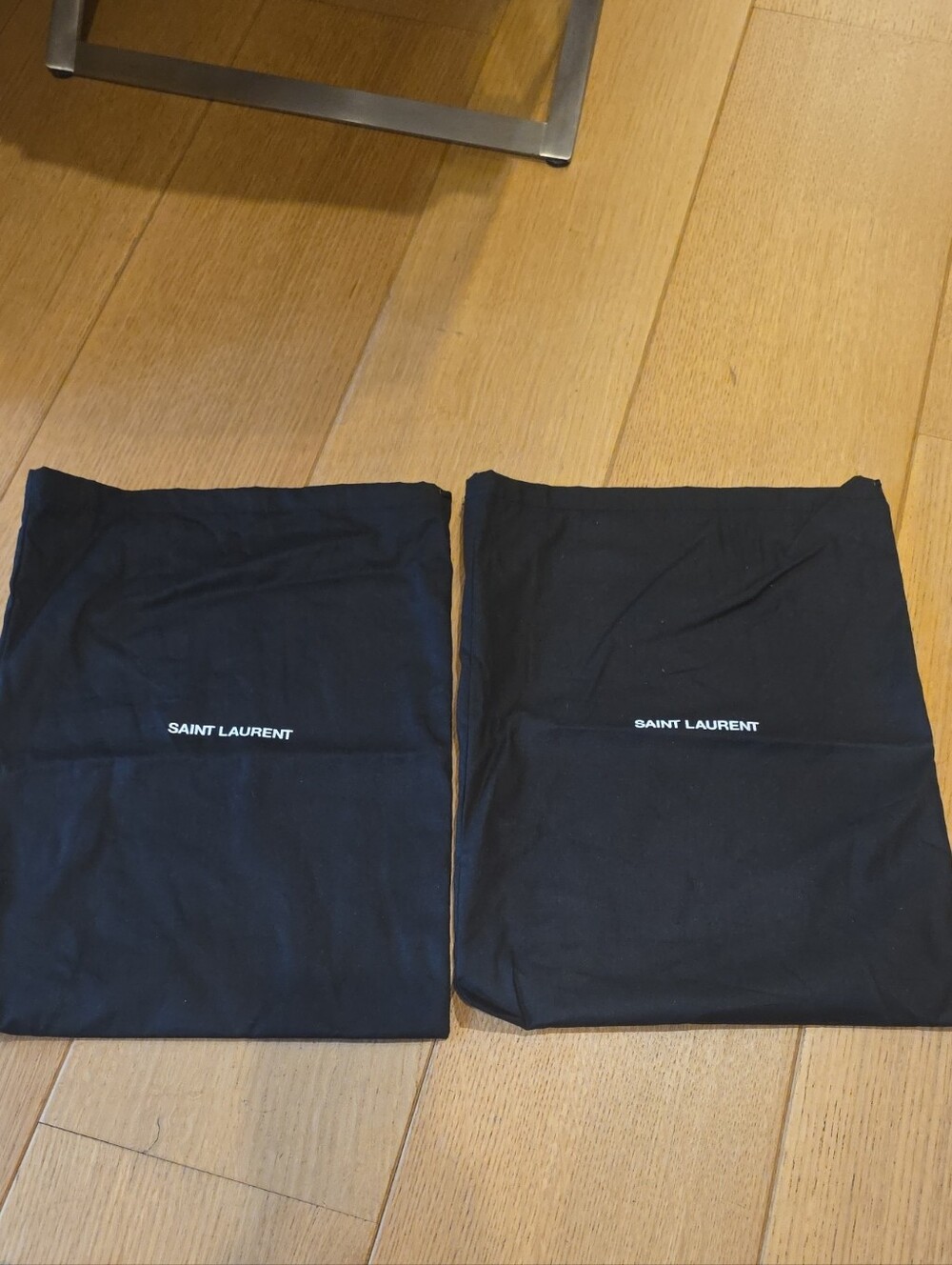 Saint Laurent Black Logo Dust Bags Duo, Fits Booties, Lined
